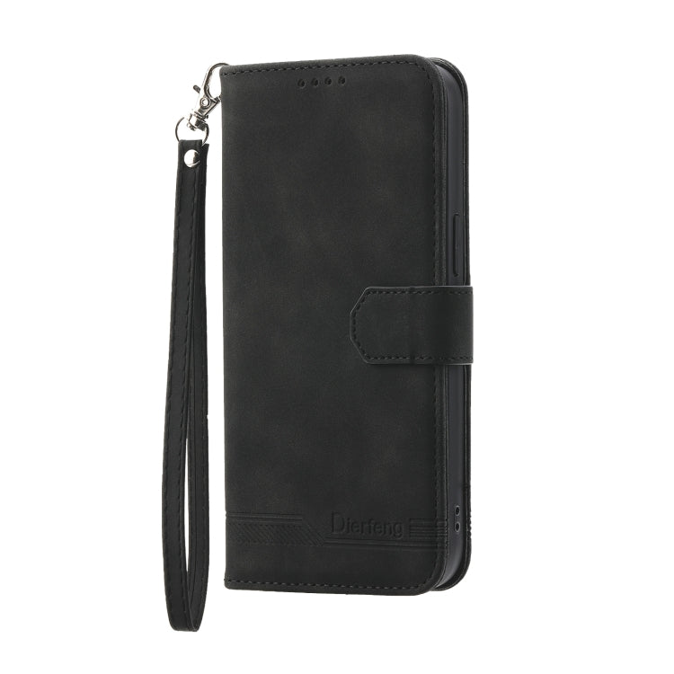 For OPPO Reno8 T 4G Global Dierfeng Dream Line TPU + PU Leather Phone Case(Black) - free shipping - PMC TechLife - Order now!