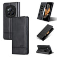For Honor Magic6 Pro AZNS Magnetic Calf Texture Flip Leather Phone Case(Black) - free shipping - PMC Jewellery - Order now!