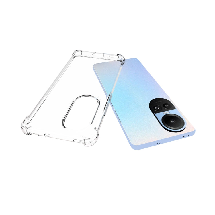 For OPPO Reno10 / 10 Pro Global Shockproof Non-slip Thickening TPU Phone Case(Transparent) - OPPO Cases by PMC TechLife | Online Shopping South Africa | PMC TechLife | Buy Now Pay Later Mobicred