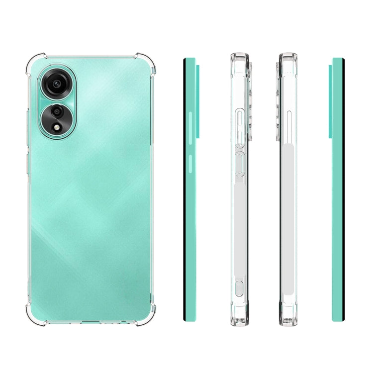 For OPPO A78 4G Shockproof Non-slip Thickening TPU Phone Case(Transparent) - OPPO Cases by PMC TechLife | Online Shopping South Africa | PMC TechLife | Buy Now Pay Later Mobicred