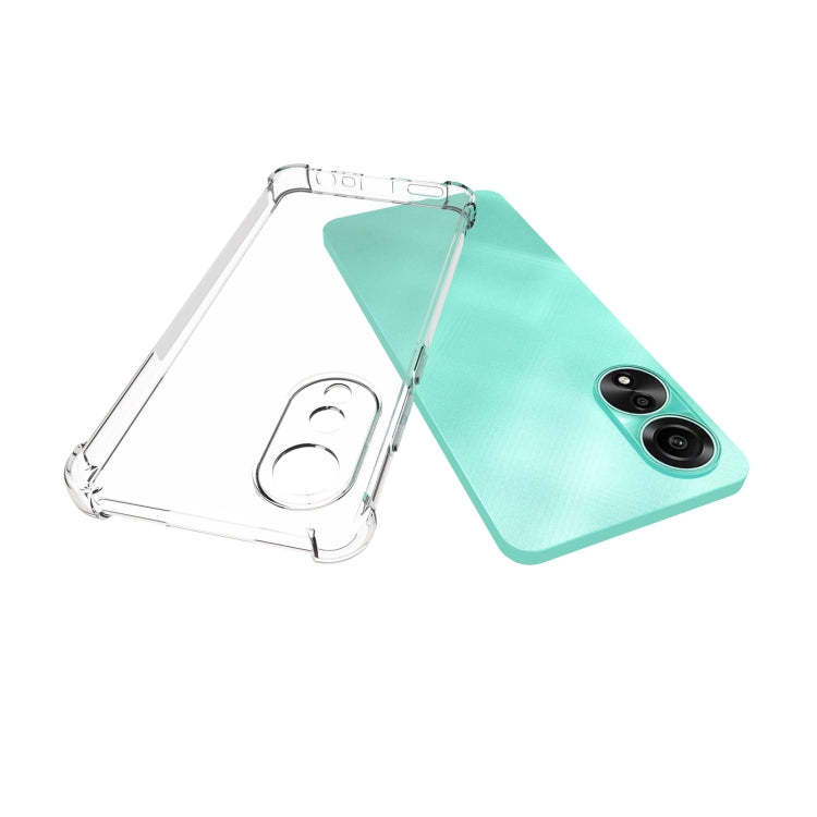 For OPPO A78 4G Shockproof Non-slip Thickening TPU Phone Case(Transparent) - OPPO Cases by PMC TechLife | Online Shopping South Africa | PMC TechLife | Buy Now Pay Later Mobicred