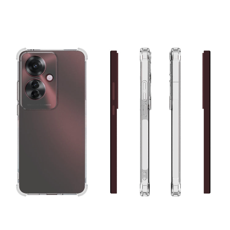 For OPPO Reno11 F 5G Global Shockproof Non-slip Thickening TPU Phone Case(Transparent) - Reno11 F Cases by PMC TechLife | Online Shopping South Africa | PMC TechLife | Buy Now Pay Later Mobicred