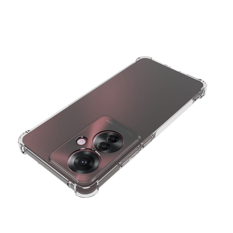 For OPPO Reno11 F 5G Global Shockproof Non-slip Thickening TPU Phone Case(Transparent) - Reno11 F Cases by PMC TechLife | Online Shopping South Africa | PMC TechLife | Buy Now Pay Later Mobicred