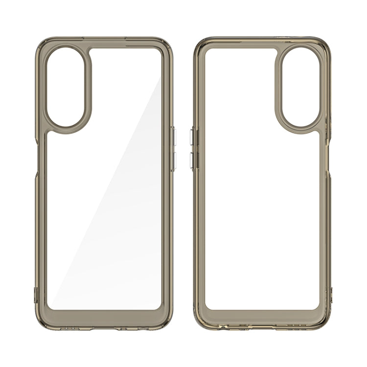 For OPPO A58 5G Colorful Series Acrylic + TPU Phone Case(Black) - OPPO Cases by PMC TechLife | Online Shopping South Africa | PMC TechLife | Buy Now Pay Later Mobicred