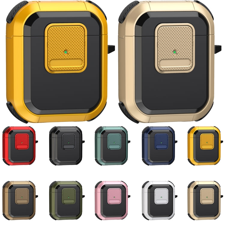 For AirPods 2 / 1 Wireless Earphones Protective Case(Gold)