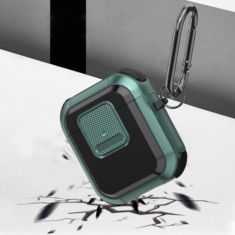 For AirPods 2 / 1 Wireless Earphones Protective Case(Dark Green) - For AirPods 1/2 by PMC Jewellery | Online Shopping South Africa | PMC Jewellery | Buy Now Pay Later Mobicred