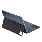 J3125-6D Backlight Bluetooth Keyboard Leather Case with Touch Pad for iPad Air 5 10.9 2022 / Air 4 10.9 2020 / iPad Pro 11 2022/2021/2020/2018(Black)
