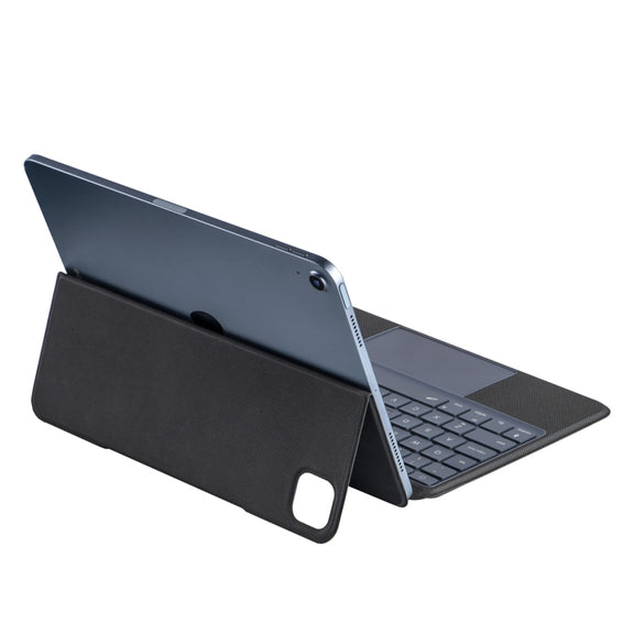 J3125-6D Backlight Bluetooth Keyboard Leather Case with Touch Pad for iPad Air 5 10.9 2022 / Air 4 10.9 2020 / iPad Pro 11 2022/2021/2020/2018(Black)