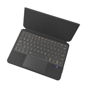 J3125-6D Backlight Bluetooth Keyboard Leather Case with Touch Pad for iPad Air 5 10.9 2022 / Air 4 10.9 2020 / iPad Pro 11 2022/2021/2020/2018(Black)