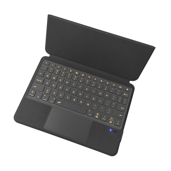J3125-6D Backlight Bluetooth Keyboard Leather Case with Touch Pad for iPad Air 5 10.9 2022 / Air 4 10.9 2020 / iPad Pro 11 2022/2021/2020/2018(Black)