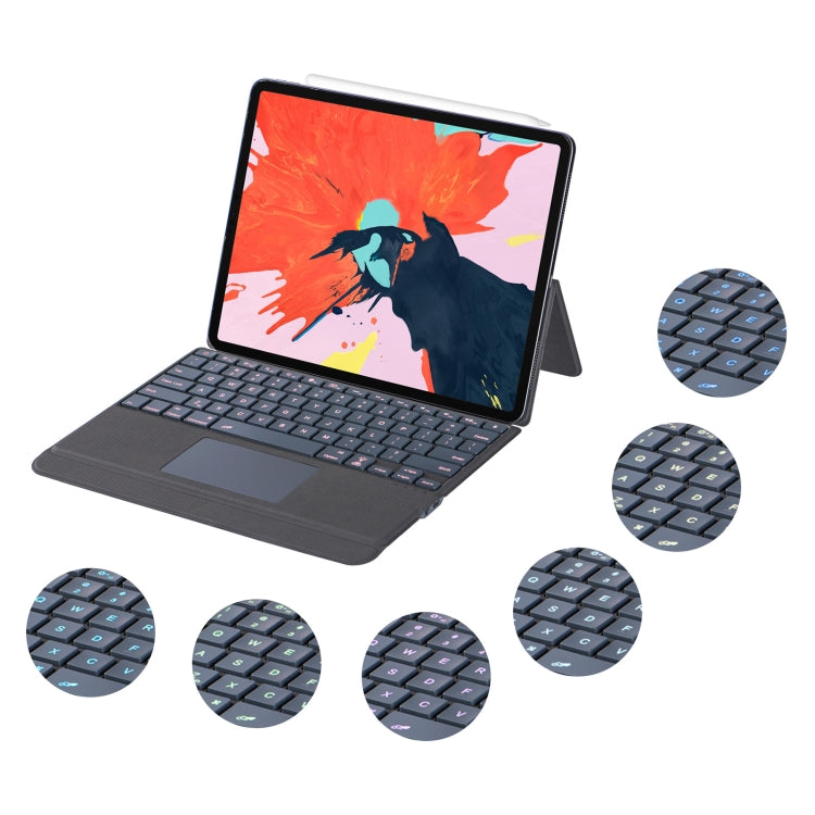 J3129D For iPad Pro 12.9 2022/2021/2020/2018 Backlight Bluetooth Keyboard Leather Case(Black) - For iPad Pro by PMC TechLife | Online Shopping South Africa | PMC TechLife