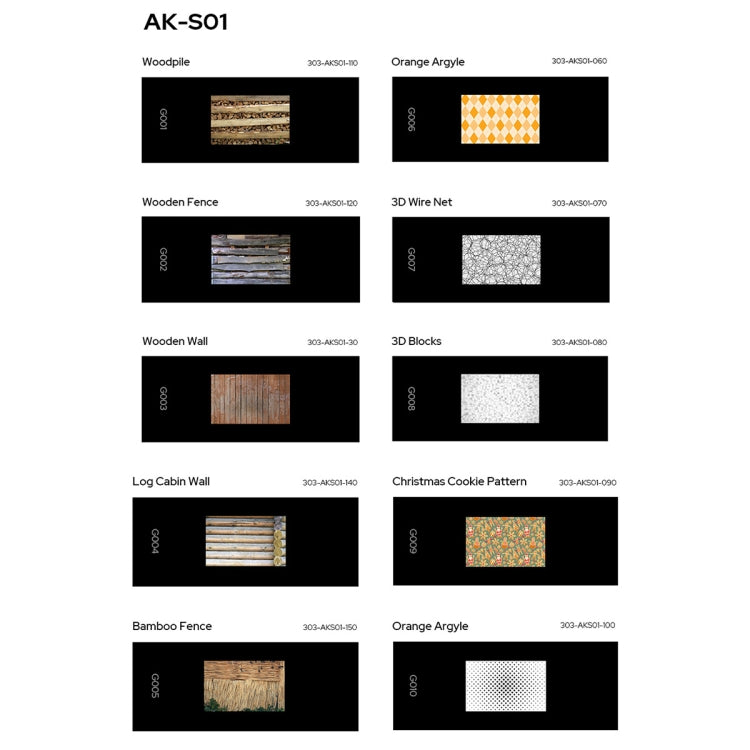Godox AK-S01 10 in 1 Transparencies Collection Slide Set for Godox AK-R21 Projection Kit - free shipping - PMC Jewellery - Order now!