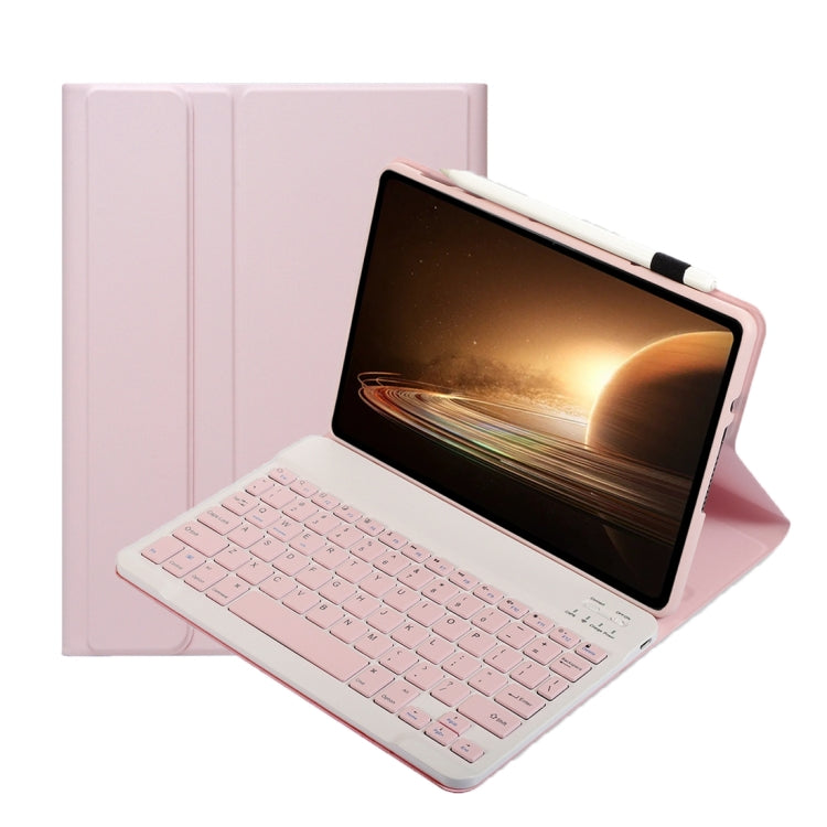 For OPPO Pad 2 11.61 inch 2023 OP13 Lambskin Texture Ultra-thin Detachable Bluetooth Keyboard Leather Case(Pink) - Others Keyboard by PMC TechLife | Online Shopping South Africa | PMC TechLife
