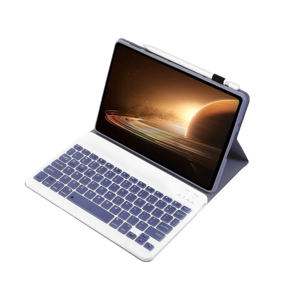 For OPPO Pad 2 11.61 inch 2023 OP13 Lambskin Texture Ultra-thin Detachable Bluetooth Keyboard Leather Case(Purple)