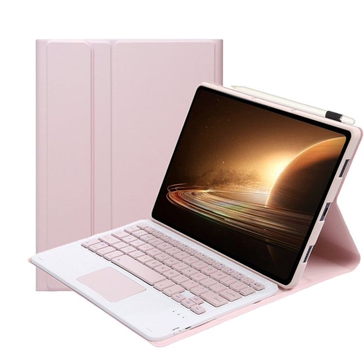 For OPPO Pad 2 11.61 inch 2023 OP13-A Lambskin Texture Ultra-thin Detachable Bluetooth Keyboard Leather Case with Touchpad(Pink) - Others Keyboard by PMC TechLife | Online Shopping South Africa | PMC TechLife