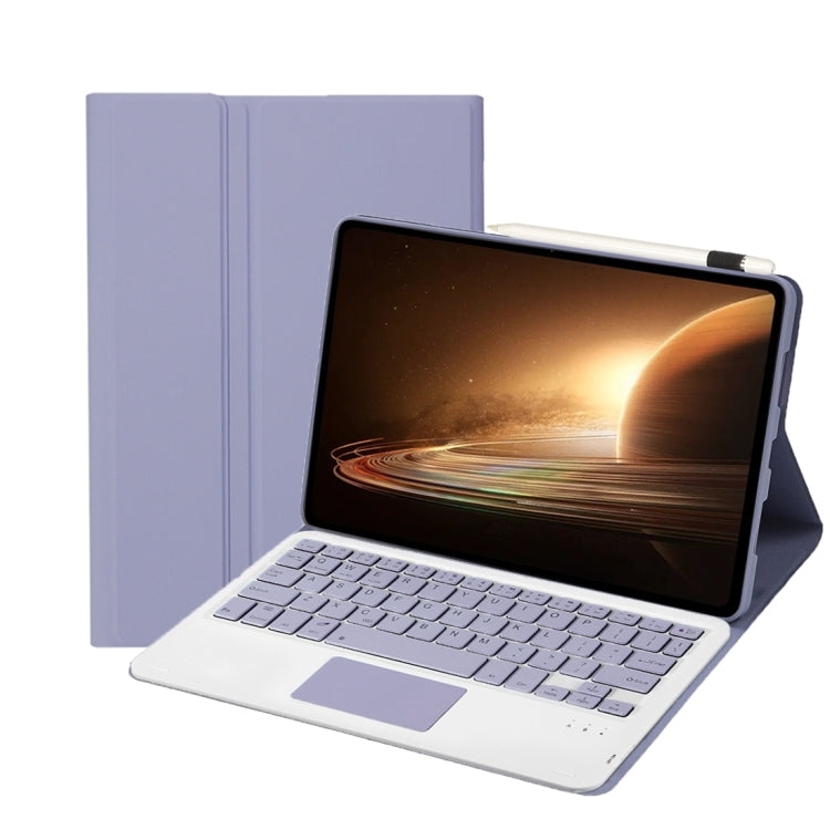 For OPPO Pad 2 11.61 inch 2023 OP13-A Lambskin Texture Ultra-thin Detachable Bluetooth Keyboard Leather Case with Touchpad(Purple) - Others Keyboard by PMC TechLife | Online Shopping South Africa | PMC TechLife