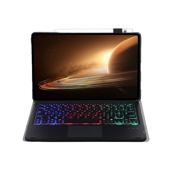 For OPPO Pad 2 11.61 inch 2023 OP13-AS Lambskin Texture Ultra-thin Detachable Backlight Bluetooth Keyboard Leather Case with Touchpad(Black)