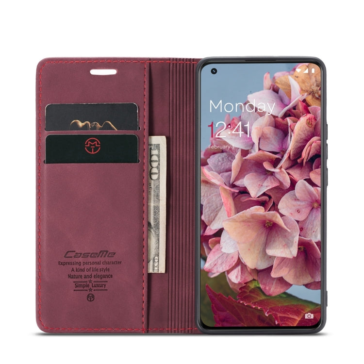 For OnePlus 11 CaseMe 013 Multifunctional Horizontal Flip Leather Phone Case(Wine Red) - free shipping - PMC Jewellery - Order now!