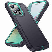 For iPhone 14 Pro Max Life Water-resistant Rugged Phone Case(Dark Blue + Light Blue)
