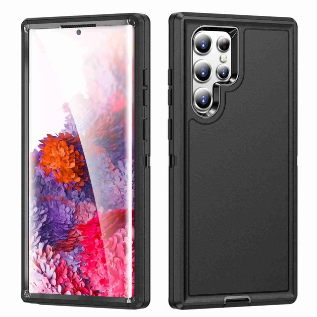 For Samsung Galaxy S23 Ultra 5G Life Water-resistant Rugged Phone Case(Black)