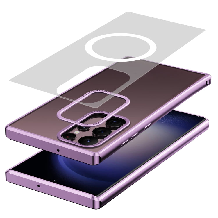 For Samsung Galaxy S22 Ultra 5G MagSafe Magnetic PC Phone Case(Purple) - Galaxy S22 Ultra 5G Cases by PMC TechLife | Online Shopping South Africa | PMC TechLife