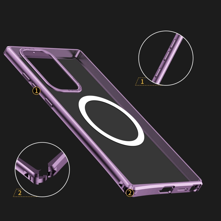 For Samsung Galaxy S22 Ultra 5G MagSafe Magnetic PC Phone Case(Purple) - Galaxy S22 Ultra 5G Cases by PMC TechLife | Online Shopping South Africa | PMC TechLife