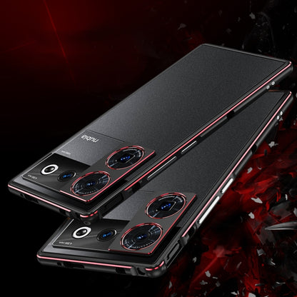 For ZTE nubia Z50 Ultra LK Aurora Metal Frame Phone Case with Lens Cover(Blue Silver) - ZTE Cases by PMC Jewellery | Online Shopping South Africa | PMC Jewellery | Buy Now Pay Later Mobicred