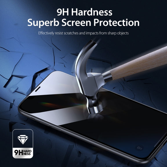 For iPhone XR 5pcs DUX DUCIS 0.33mm 9H High Aluminum Anti-spy HD Tempered Glass Film