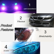 2pcs Car Headlight Protective Film Tail Light Film Motorcycle Fog Light Film, Size:30 x 100cm(Matte Black)