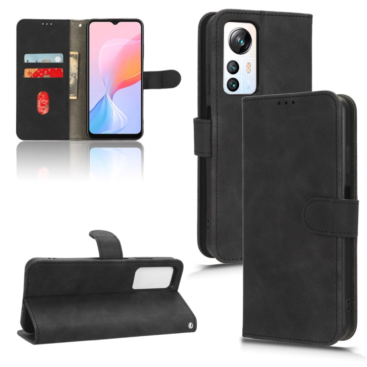For Blackview A85 Skin Feel Magnetic Flip Leather Phone Case(Black) - More Brand by PMC TechLife | Online Shopping South Africa | PMC TechLife