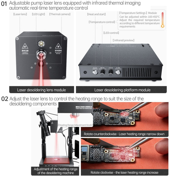 Mega-idea Intelligent Infrared Laser Desoldering Machine, Model:Without Microscope Set(US Plug)