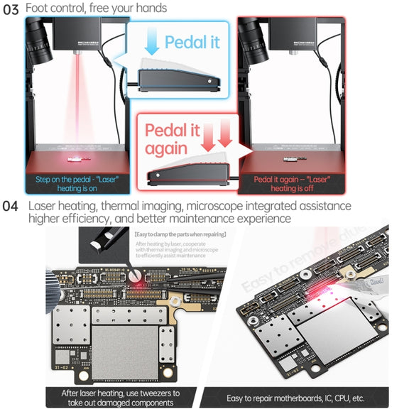 Mega-idea Intelligent Infrared Laser Desoldering Machine, Model:Without Microscope Set(EU Plug)