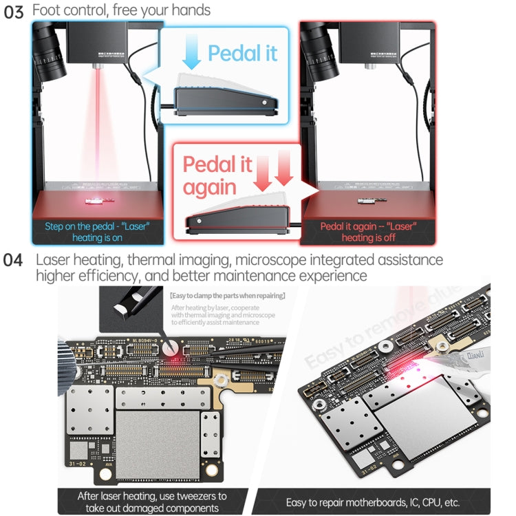 Mega-idea Intelligent Infrared Laser Desoldering Machine, Model:Without Microscope Set(EU Plug)