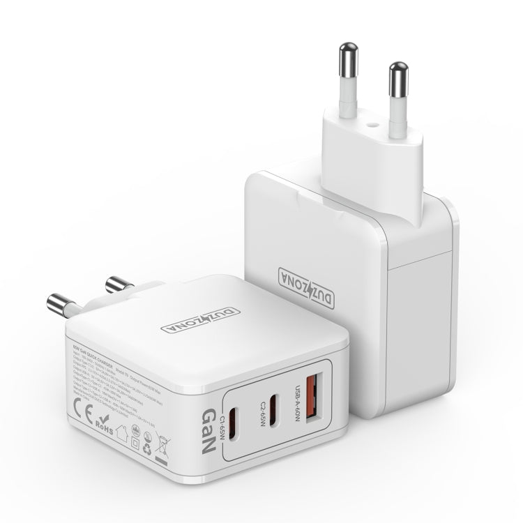 DUZZONA T9 65W Dual USB-C / Type-C+USB GaN Fast Charger, Specification:EU Plug - free shipping - PMC Jewellery - Order now!