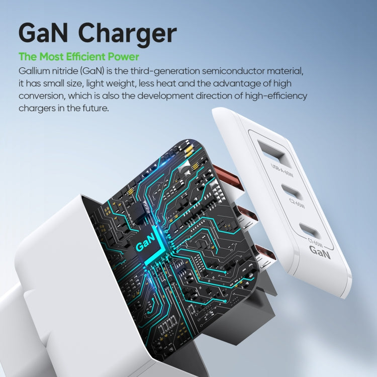 DUZZONA T9 65W Dual USB-C / Type-C+USB GaN Fast Charger, Specification:EU Plug - free shipping - PMC Jewellery - Order now!