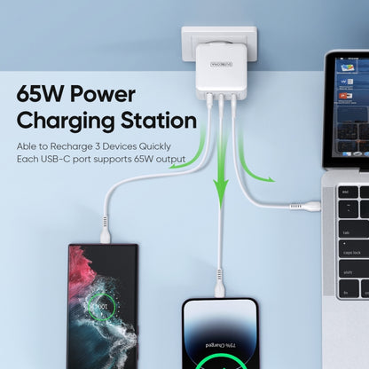 DUZZONA T9 65W Dual USB-C / Type-C+USB GaN Fast Charger, Specification:EU Plug - free shipping - PMC Jewellery - Order now!