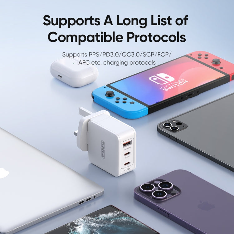 DUZZONA T9 65W Dual USB-C / Type-C+USB GaN Fast Charger, Specification:UK Plug - free shipping - PMC Jewellery - Order now!