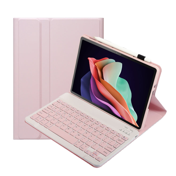 For Huawei MatePad 11 2023 AHW13 Lambskin Texture Ultra-thin Detachable Bluetooth Keyboard Leather Case(Pink) - Huawei Keyboard by PMC TechLife | Online Shopping South Africa | PMC TechLife
