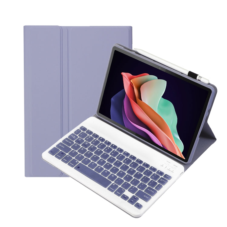For Huawei MatePad 11 2023 AHW13 Lambskin Texture Ultra-thin Detachable Bluetooth Keyboard Leather Case(Purple) - Huawei Keyboard by PMC TechLife | Online Shopping South Africa | PMC TechLife