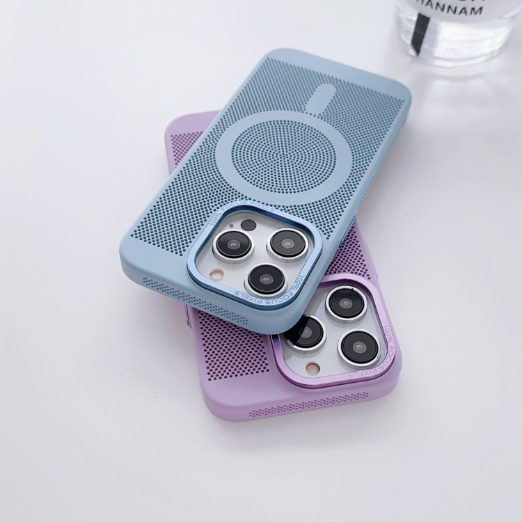 For iPhone 13 Grid Cooling MagSafe Magnetic Phone Case(Dark Purple) - iPhone 13 Cases by PMC TechLife | Online Shopping South Africa | PMC TechLife