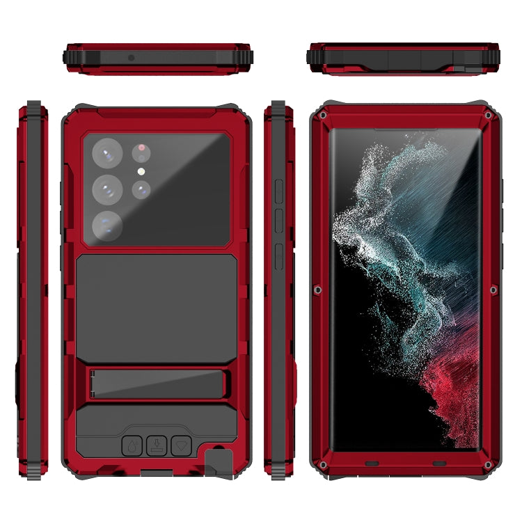 For Samsung Galaxy S22 Ultra 5G R-JUST RJ-56 3rd Gen Life Waterproof Dustproof Shockproof Phone Case(Red) - free shipping - PMC TechLife - Order now!