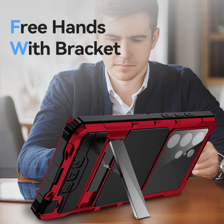 For Samsung Galaxy S22 Ultra 5G R-JUST RJ-56 3rd Gen Life Waterproof Dustproof Shockproof Phone Case(Red) - free shipping - PMC TechLife - Order now!