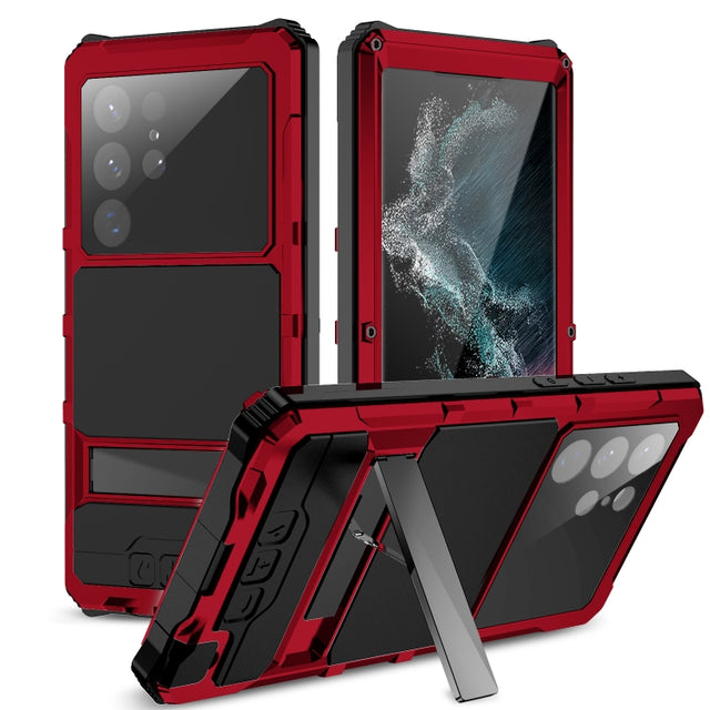 For Samsung Galaxy S22 Ultra 5G R-JUST RJ-56 3rd Gen Life Water-resistant Dustproof Shockproof Phone Case(Red)