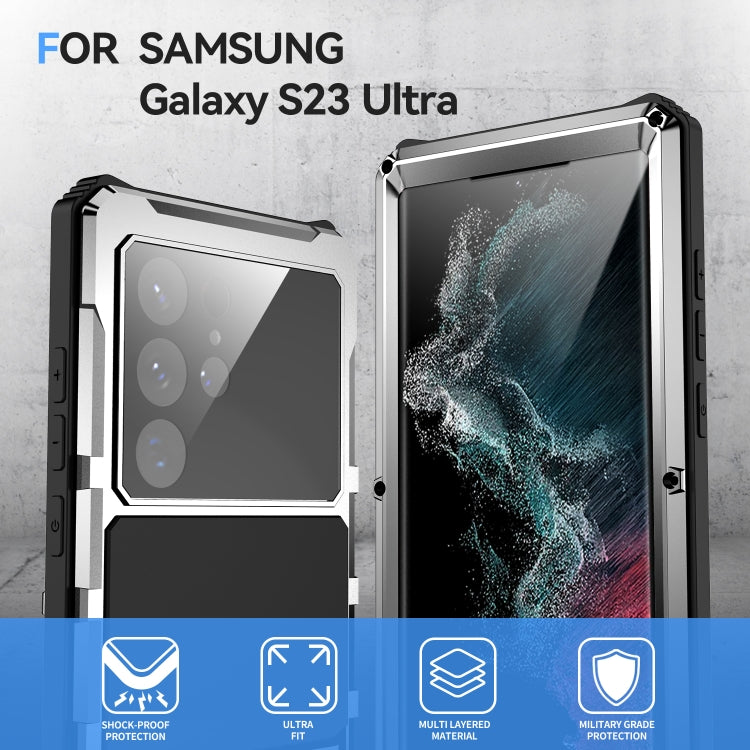 For Samsung Galaxy S22 Ultra 5G R-JUST RJ-56 3rd Gen Life Waterproof Dustproof Shockproof Phone Case(Silver) - free shipping - PMC TechLife - Order now!