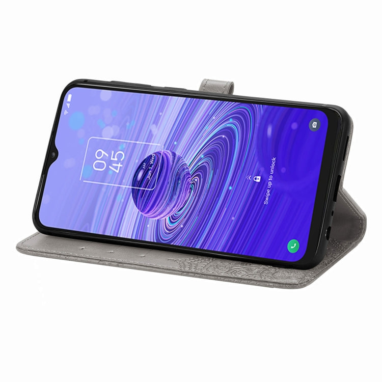 For TCL 40R Mandala Flower Embossed Leather Phone Case(Grey) - More Brand by PMC TechLife | Online Shopping South Africa | PMC TechLife | Buy Now Pay Later Mobicred