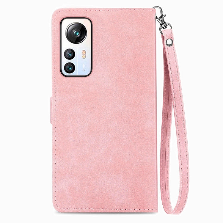 For Blackview A85 Embossed Flower Zipper Leather Phone Case(Pink) - More Brand by PMC TechLife | Online Shopping South Africa | PMC TechLife