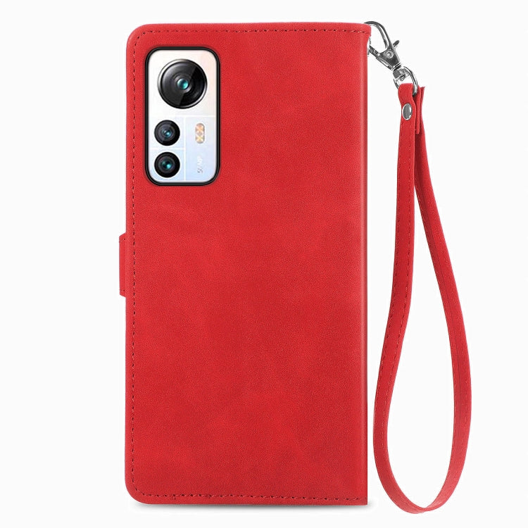 For Blackview A85 Embossed Flower Zipper Leather Phone Case(Red) - More Brand by PMC TechLife | Online Shopping South Africa | PMC TechLife | Buy Now Pay Later Mobicred