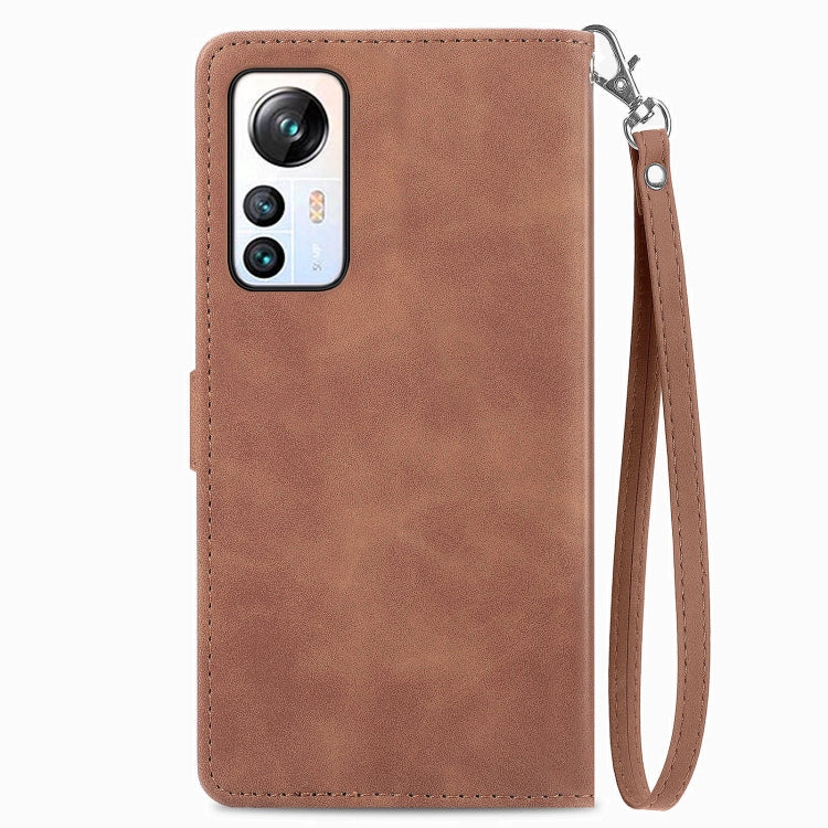For Blackview A85 Embossed Flower Zipper Leather Phone Case(Brown) - free shipping - PMC TechLife - Order now!