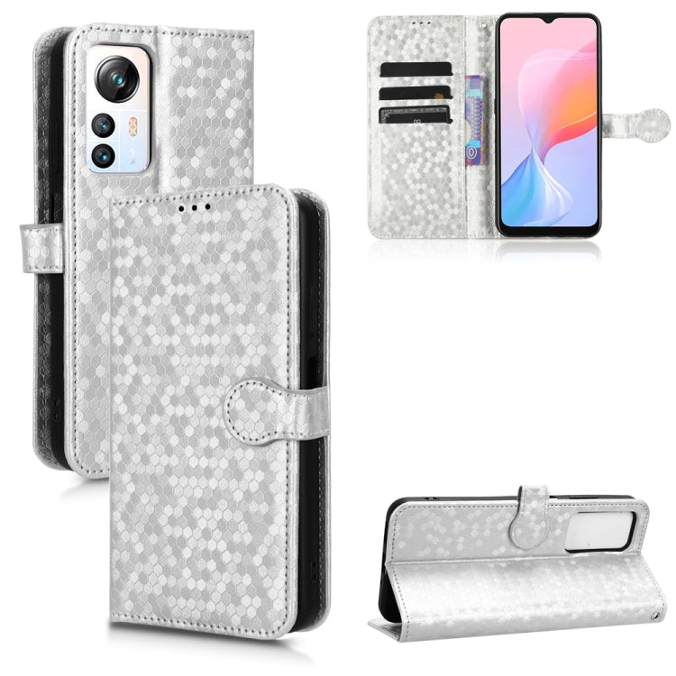 For Blackview A85 Honeycomb Dot Texture Leather Phone Case(Silver) - More Brand by PMC TechLife | Online Shopping South Africa | PMC TechLife | Buy Now Pay Later Mobicred