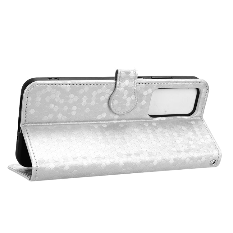 For Blackview A85 Honeycomb Dot Texture Leather Phone Case(Silver) - More Brand by PMC TechLife | Online Shopping South Africa | PMC TechLife | Buy Now Pay Later Mobicred